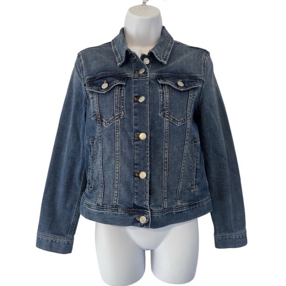 J.Crew Factory Women's Sz: M Trucker Style Stretch Denim Jacket - RUNS SMALL